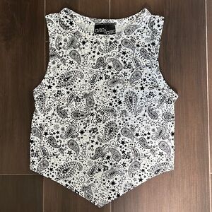 Chic 2 Chic Girls Ribbed Bandanna Tank
